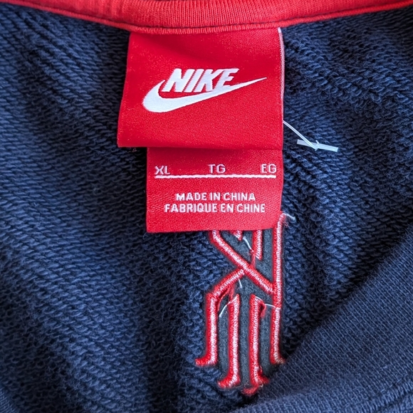 Nike Kyrie Crewneck Sweatshirt XL Navy Christmas Snowflake Streetwear Men's XL - Picture 5 of 7